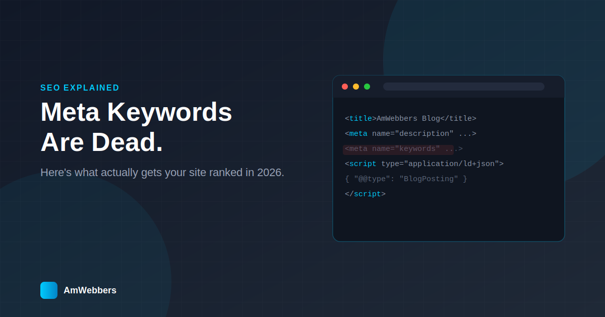 Where Are My Meta Keywords? Why This SEO Question Comes Up (and Why It's Nothing to Worry About)